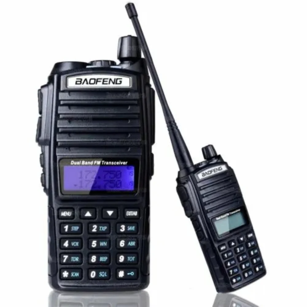 Kit 6 Radio Walkie Talkie Baofeng Ht Profissional Uv82 Radio Fm Longo Alcance Lanterna  Radio Fm 128 Canais