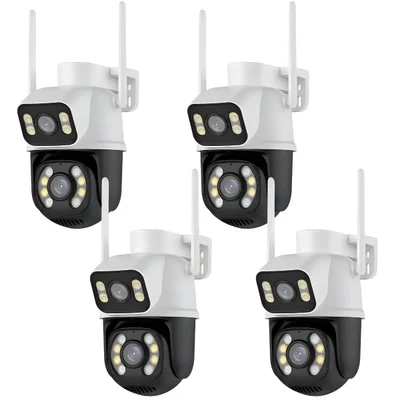 Kit 4 Cameras De Seguraça Exterma Wife Smart Ip Lente Dupla Vigilancia Comercial Residencial C/nf