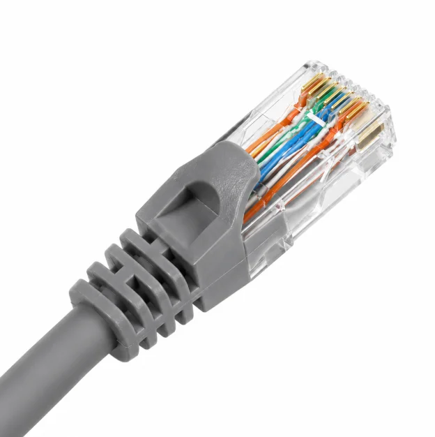 Imagem 2 de 5 do produto Cabo De Rede Efacini Cinza Cat6 Intelbras 100% Cobre, Anatel 30 Metros