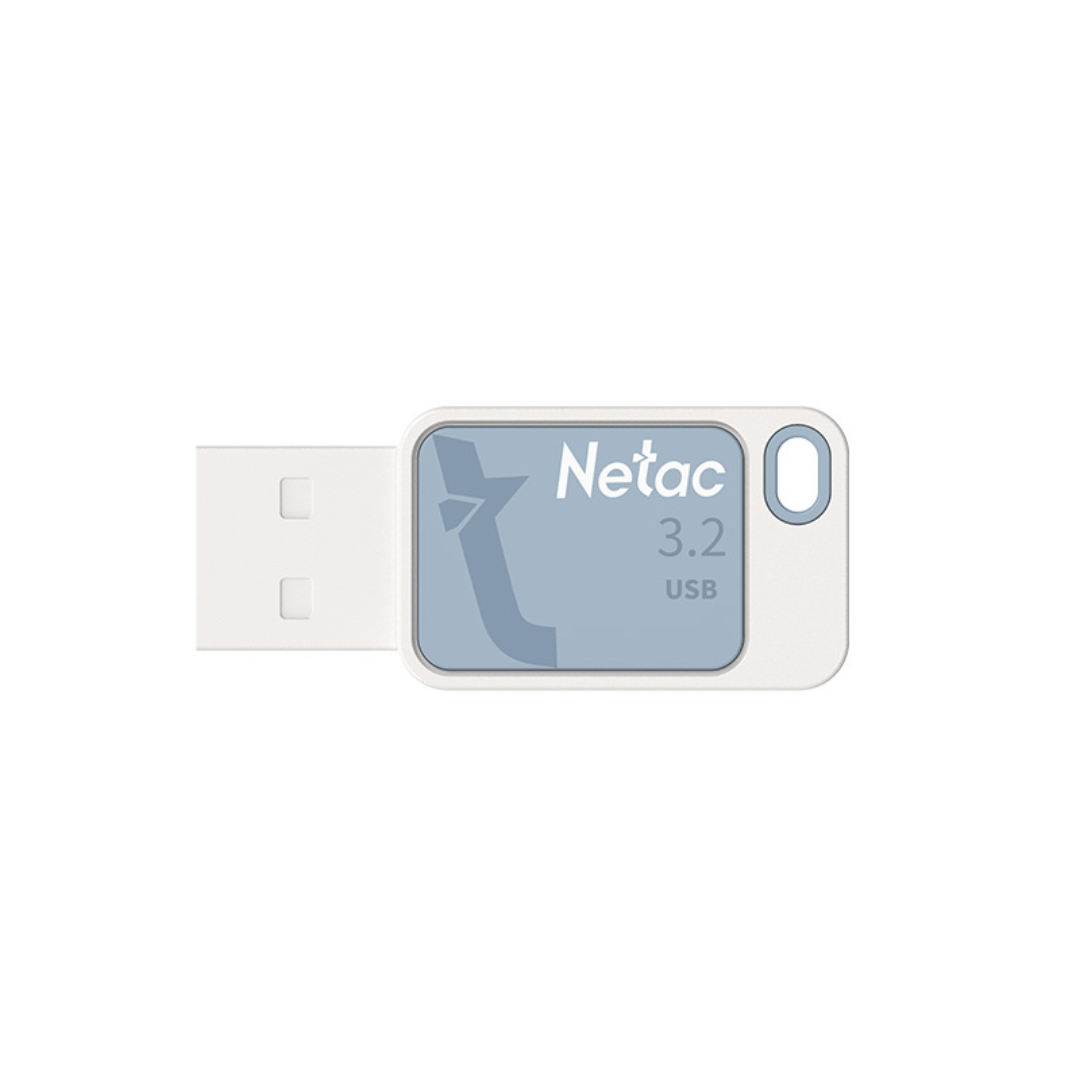 Pen Drive 064 Gb Netac Ua31 Nt03ua31n-064g-20bl, Usb 2.0, Branco E Azul, Gar: T3m