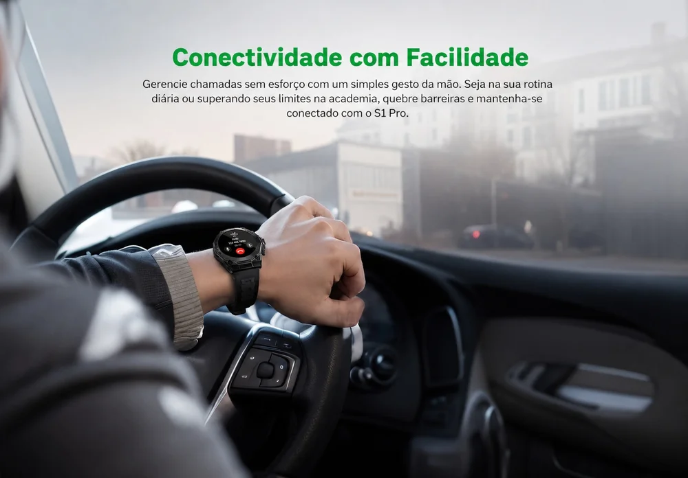Imagem 3 de 5 do produto Smartwatch Black Shark S1 Pro, AmoLED 1,43" Chamadas Bluetooth, Bateria 15 Dias, Ip68, +100 Esportes