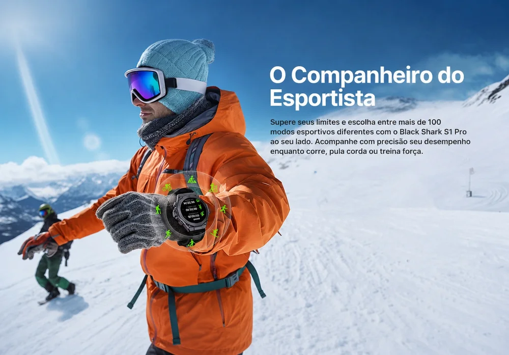 Imagem 5 de 5 do produto Smartwatch Black Shark S1 Pro, AmoLED 1,43" Chamadas Bluetooth, Bateria 15 Dias, Ip68, +100 Esportes