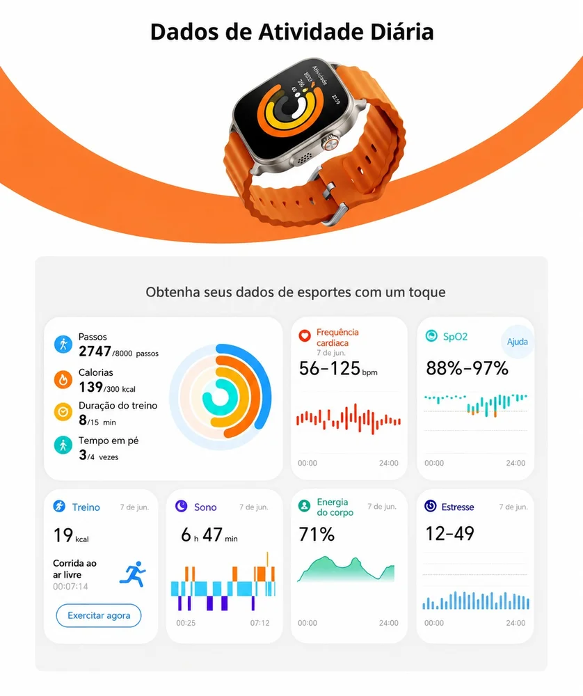 Smartwatch Realme Watch 5, AmoLED 1.97" Display 2d, Bússola, Gps Independente 5 Gnss 14 Dias Preto 6