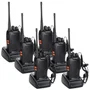 Kit 6 Radio Walk Talk Comunicador C/Fones 16Ch 12km Baofeng 777s Ht Para Construçao Empresas Segurança