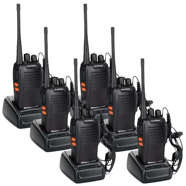 Kit 6 Radio Walk Talk Comunicador C/Fones 16Ch 12km Baofeng 777s Ht Para Construçao Empresas Segurança Kit 6 Radio Walk Talk Comunicador C/Fones 16Ch 12km Baofeng 777s Ht Para Construçao Empresas Segurança