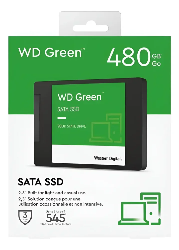 SSD 480GB Wd Green 2.5" Int Sata 3 - Wds480g3g0a - WD