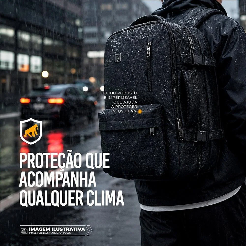 Imagem 3 de 5 do produto Mochila 33l Para Notebook Até 17" - Symetric - Gshield