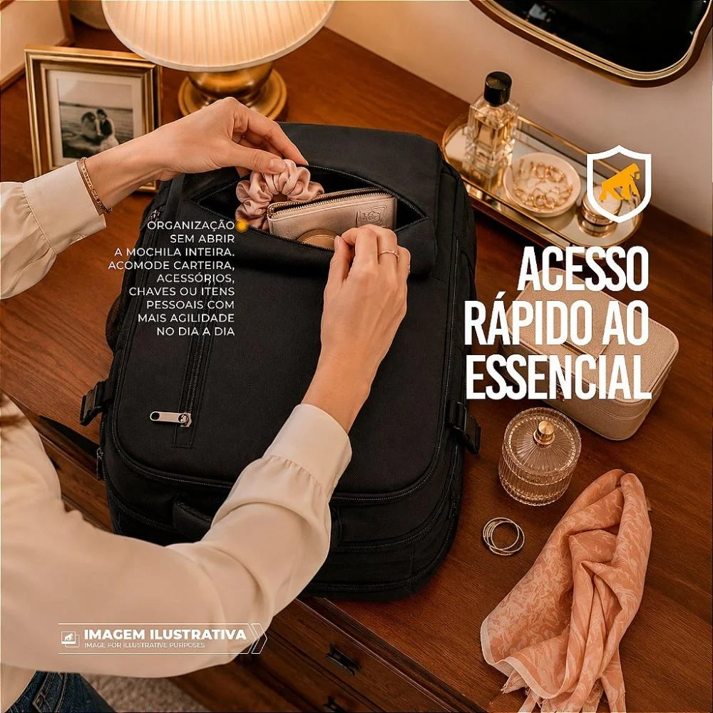 Imagem 5 de 5 do produto Mochila 33l Para Notebook Até 17" - Symetric - Gshield