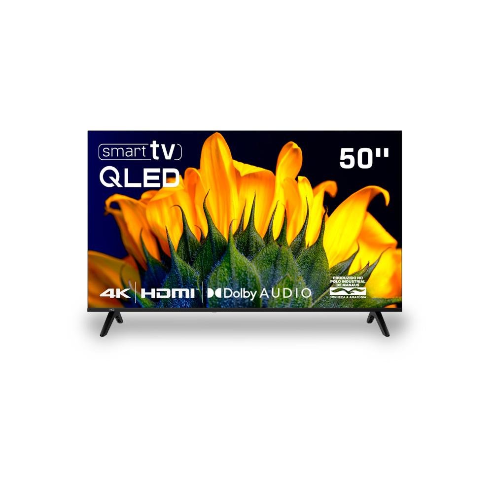 Smart Tv Hq QLED 50 " Hq-qLED50sm 4k Wi-fi Bluetooth, Dolby Audio, Apps, Netflix, Youtube E Prime Video, 3 HDM