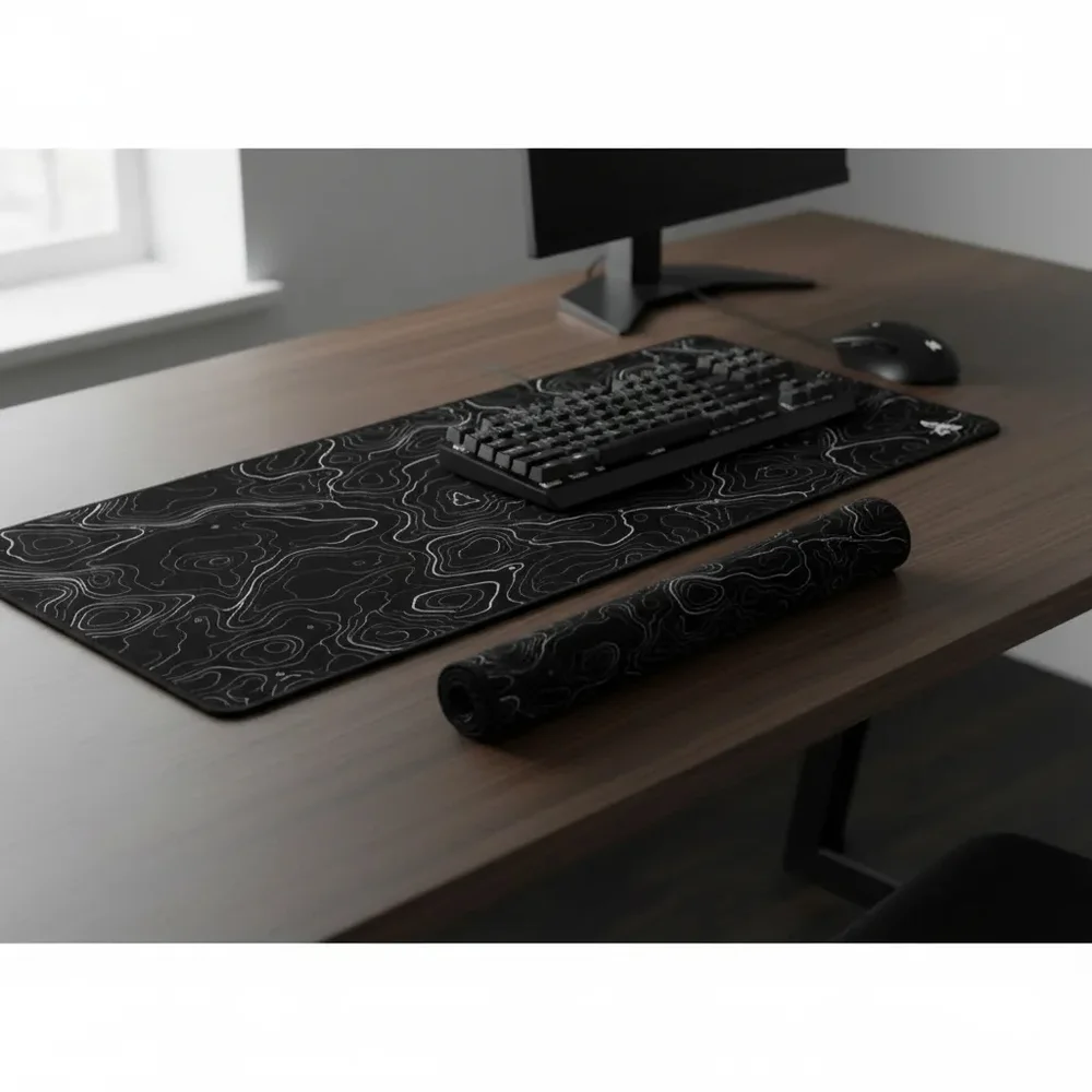 Imagem 2 de 4 do produto Mouse Pad Gamer Extended Cm02 900x400 Preto Abstrato - Atwe Eletrônicos