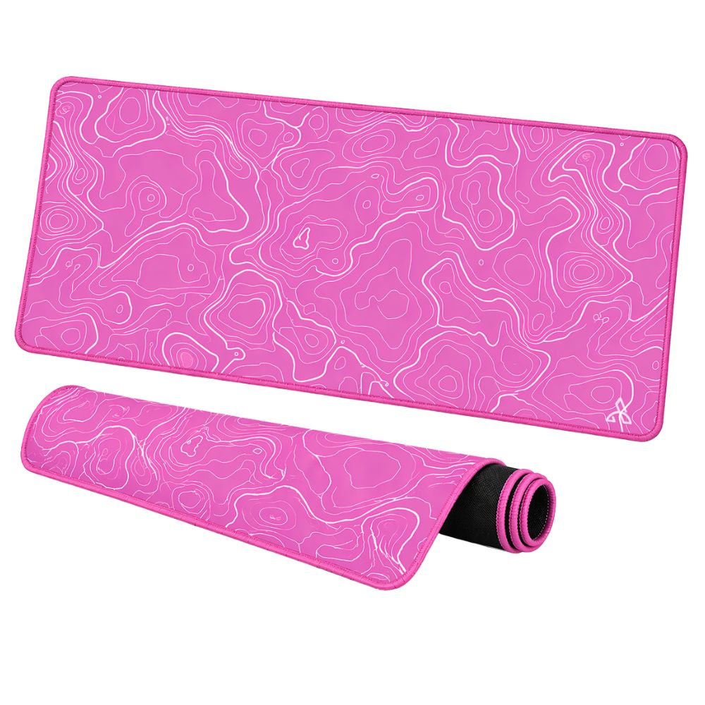 Mouse Pad Gamer Extended Cm02 900x400 Rosa Abstrato - Atwe Eletrônicos