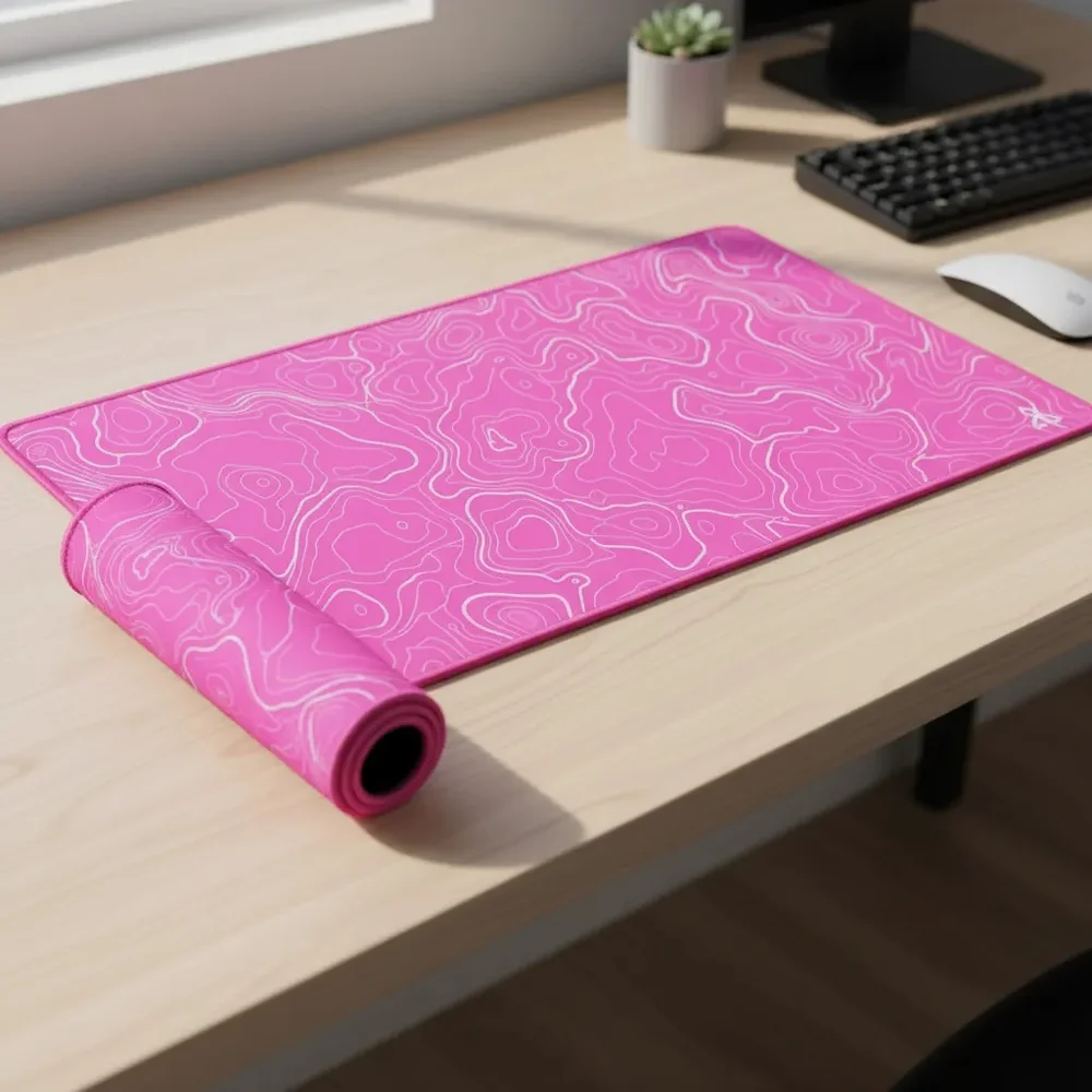 Imagem 3 de 3 do produto Mouse Pad Gamer Extended Cm02 900x400 Rosa Abstrato - Atwe Eletrônicos