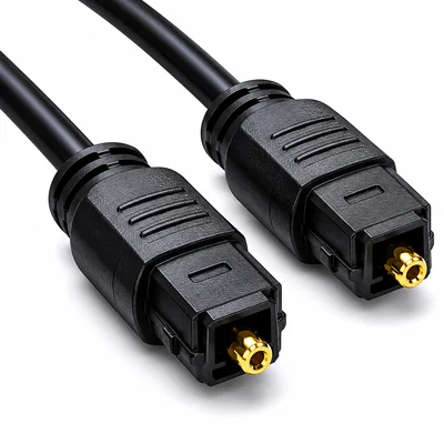 Cabo Generico Fibra Otica 1+1 Toslink Preto 3 Metros
