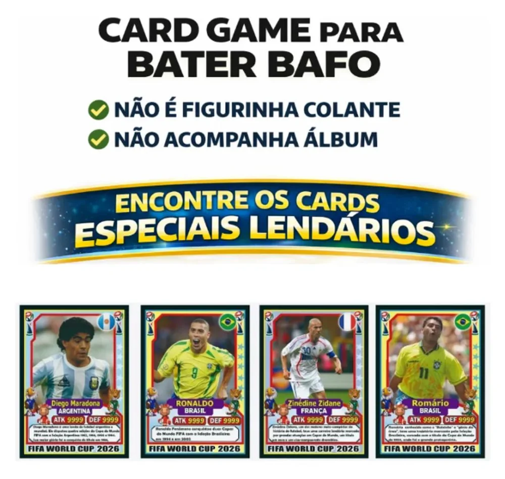 Imagem 4 de 5 do produto Figurinhas Copa do Mundo 2026 400 Figuras Cards Sortidas