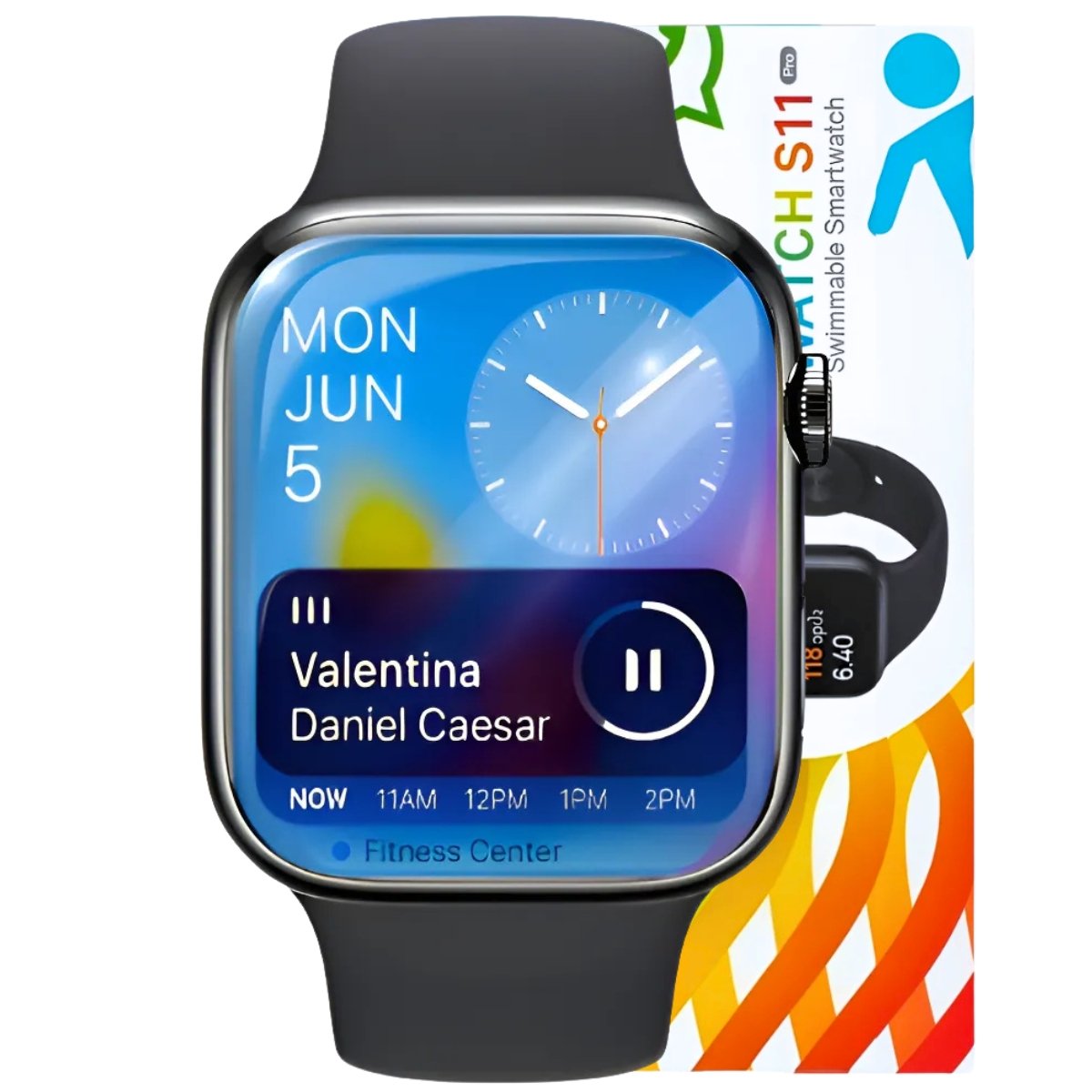 Smartwatch Microwear S11 Pro AmoLED 47mm Gps Nfc Whatsapp Relogio Masculino Feminino Preto