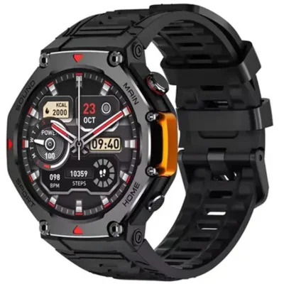 Smartwatch M rex 5 Atm A Prova D'água Microwear Gps Sos Relógio Masculino Tatico Militar Série 11 Preto MA31