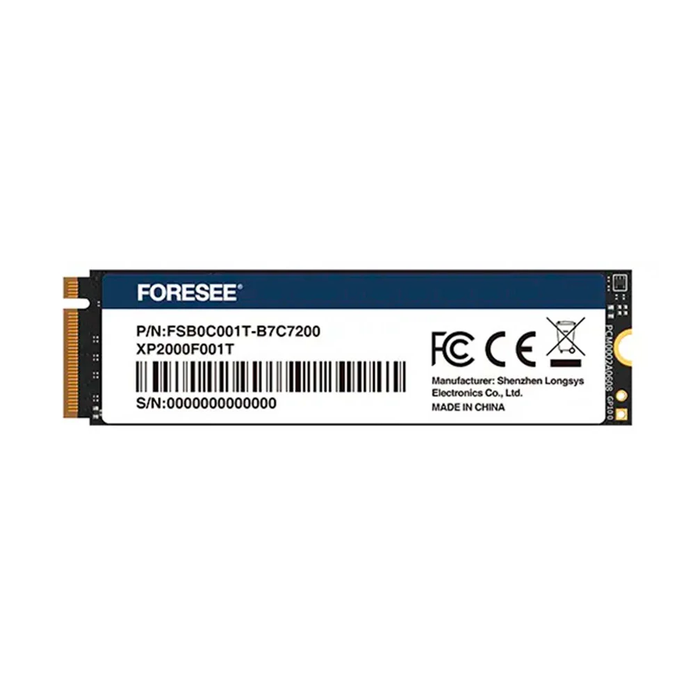 Ssd 128gb Nvme M2 Foresee Original Alta Velocidade Preto oem