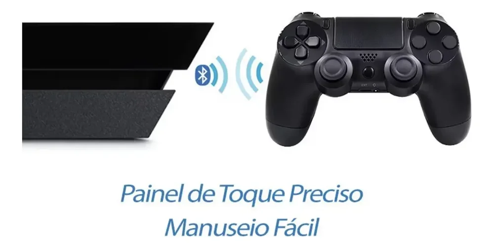 Imagem 2 de 4 do produto Controle Bluetooth Sem Fio Para Ps4 Gamer E PC Com Entrada P2