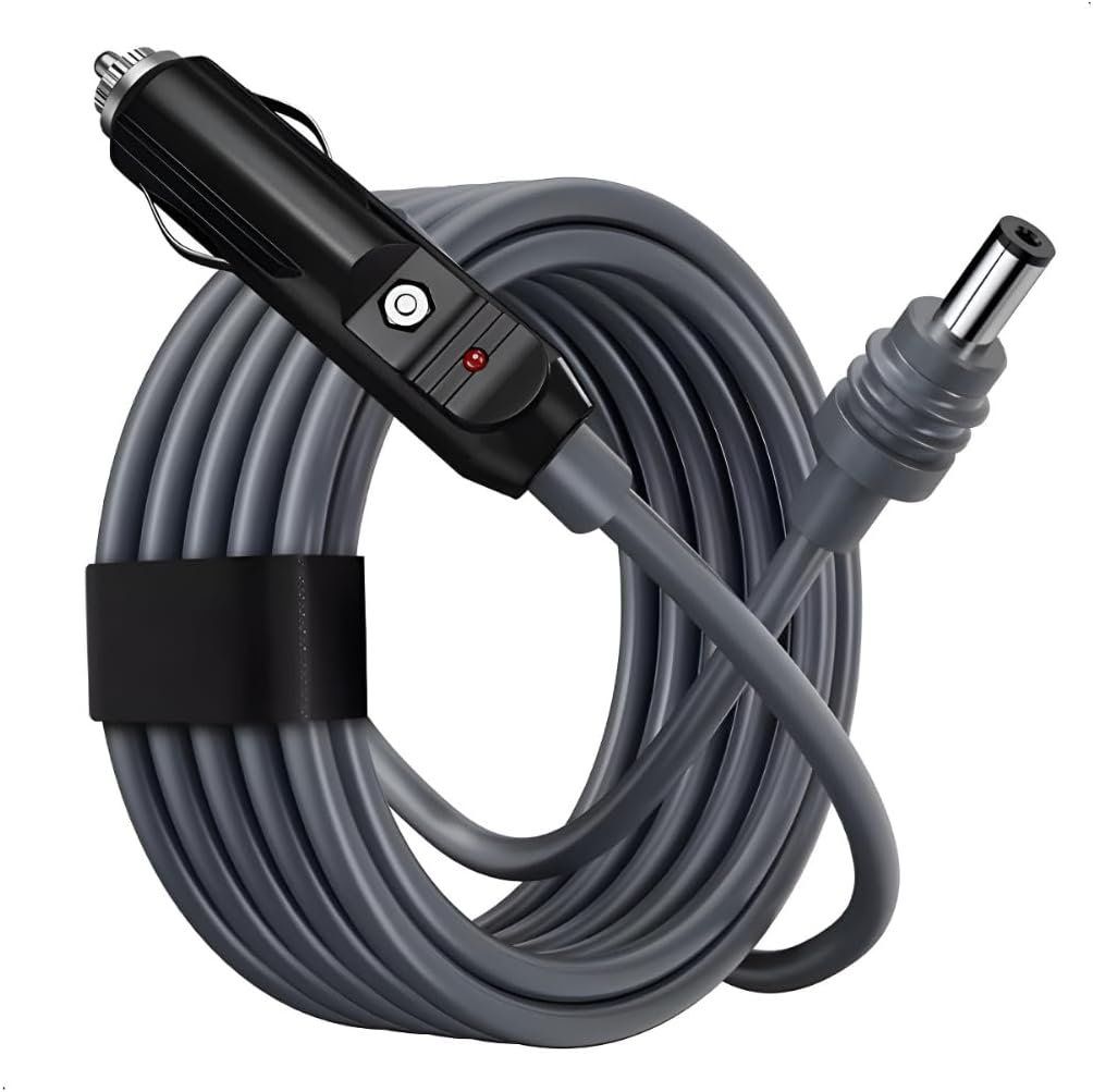Cabo De Alimentação Veicular 3 Metros Compatível Com Mini Starlink 12v/24v – Carregador Automotivo Dc Com Conector Vedado Para Carros, Caminhões, Moto