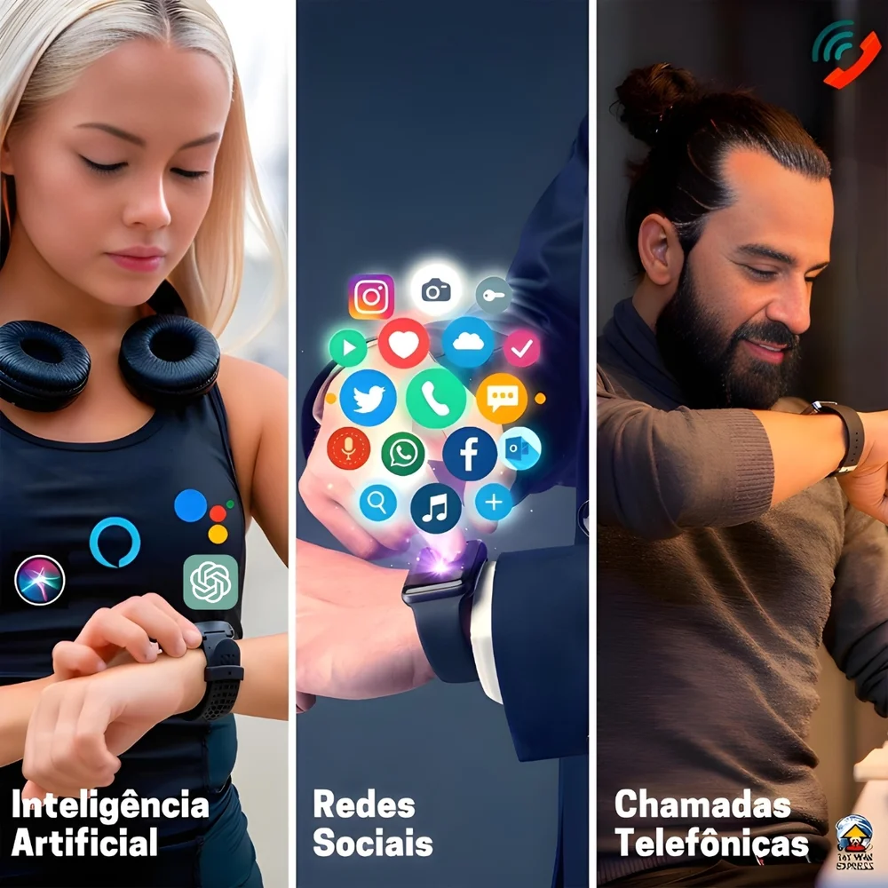 Smartwatch Smart Ultra Responde Whatsapp Chamadas Chatgpt Relógio Masculino Feminino Ultra Watch Série 11 Preto Smartwatch Smart Ultra Responde Whatsapp Chamadas Chatgpt Relógio Masculino Feminino Ultra Watch Série 11 Preto