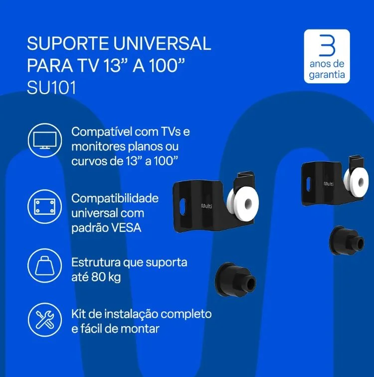 Imagem 4 de 5 do produto Suporte Universal Para Tv 13 A 100 Su101