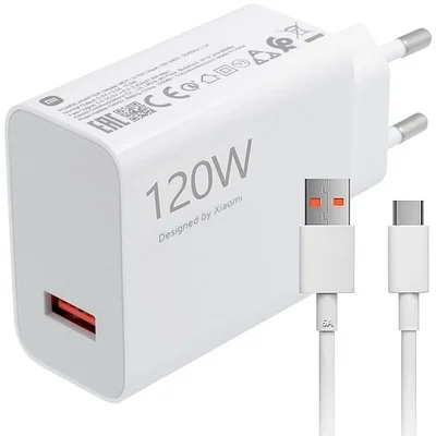 Carregador Xiaomi 120w Hypercharge Kit Usb De 120 Watts + Cabo Usb-c