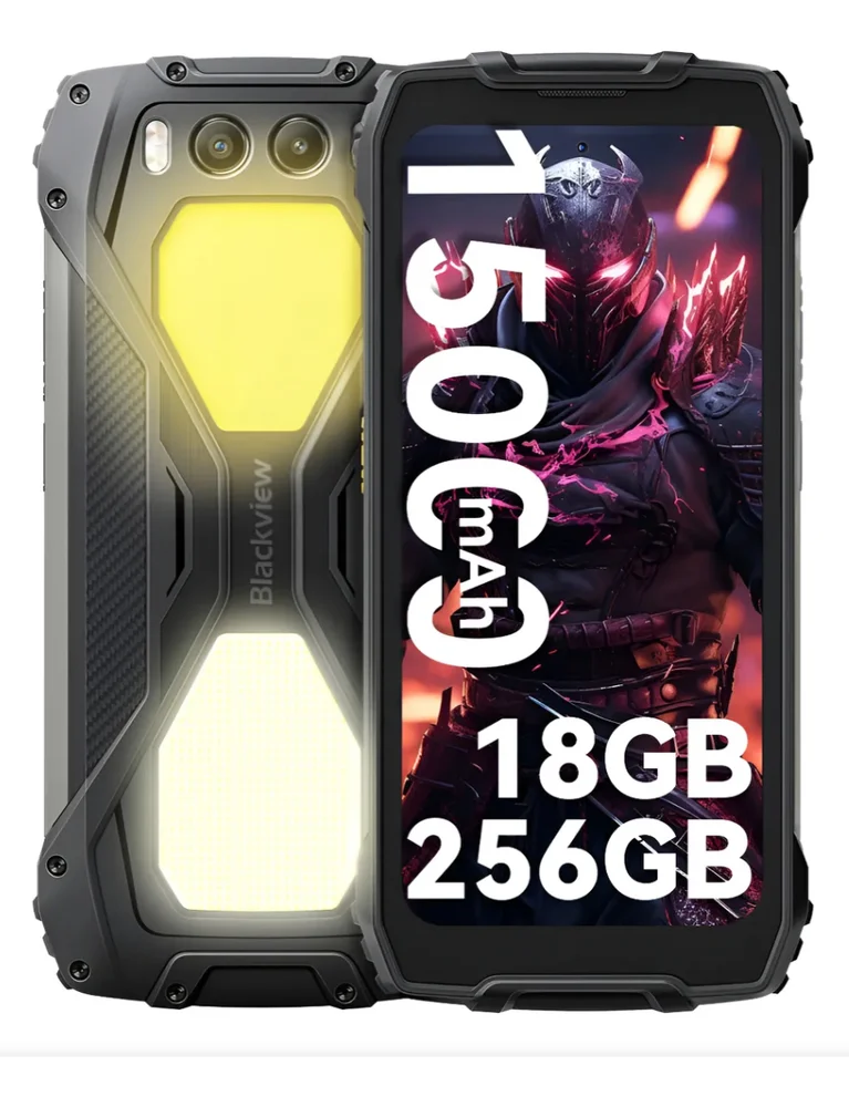 Imagem 5 de 5 do produto Smartphone Blackview Bv7300 18GB Ram 256gb Bateria 15000mah Super Resistente Preto