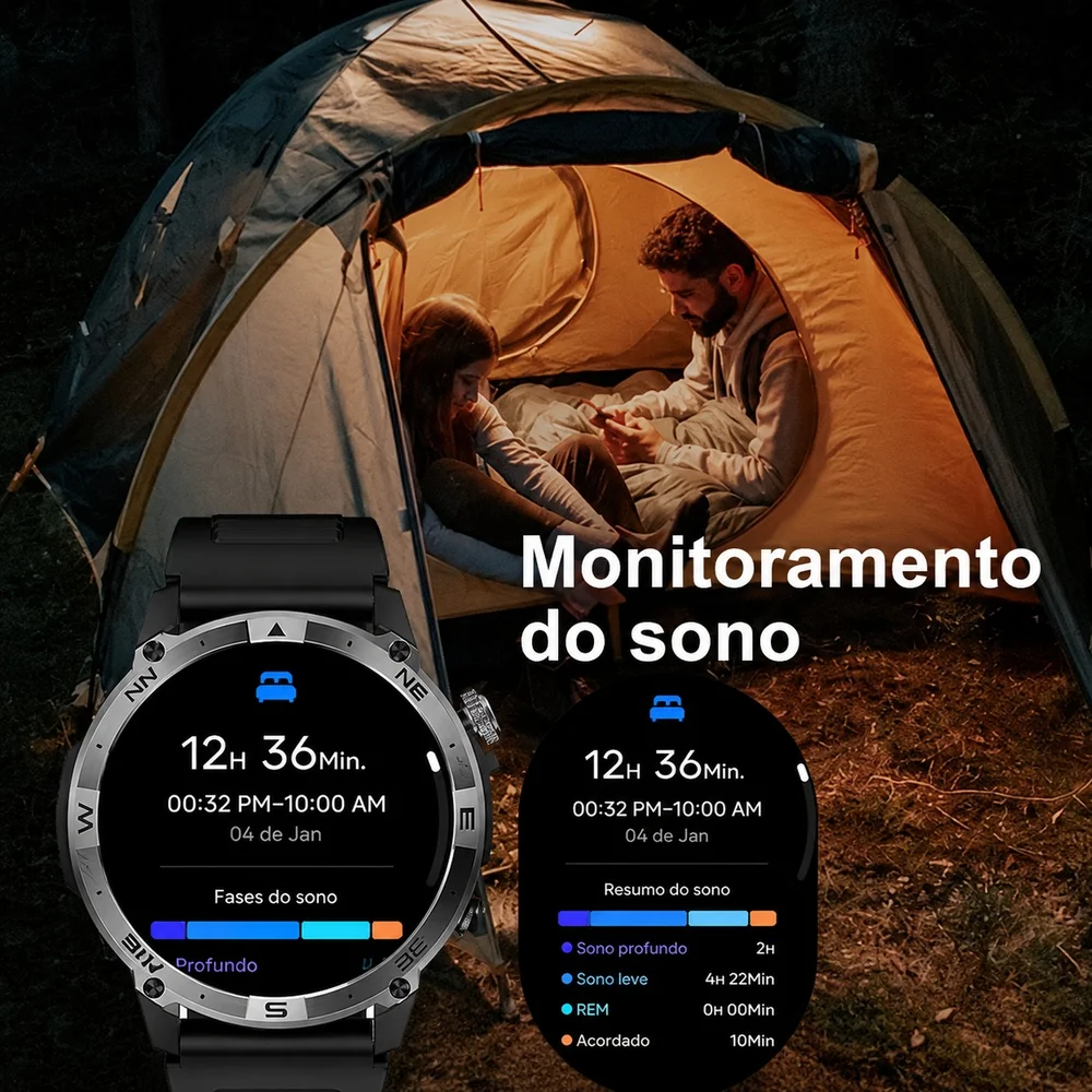 Imagem 3 de 5 do produto Smartwatch G-tide Watch R6 Pro, Gps Integrado, Conexão Strava, Notificações, Chamadas, Bateri 530mah