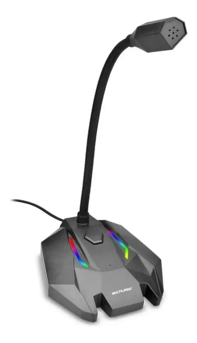 Microfone Gamer Usb Jogos Profissional LED Mesa