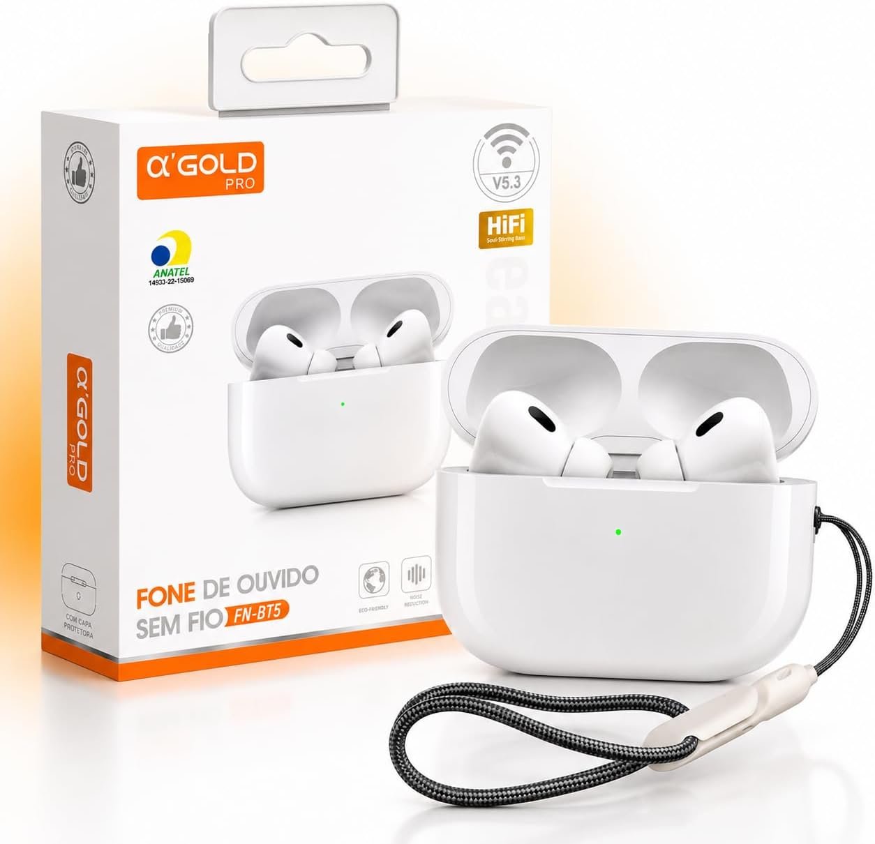 Fone Sem Fio Bluetooth Bt-5 Anti Ruido C/qualidade Premium Cancelamento De Ruído E Bateria Longa Duração | Fone Compatível Ios E Android, Controle De