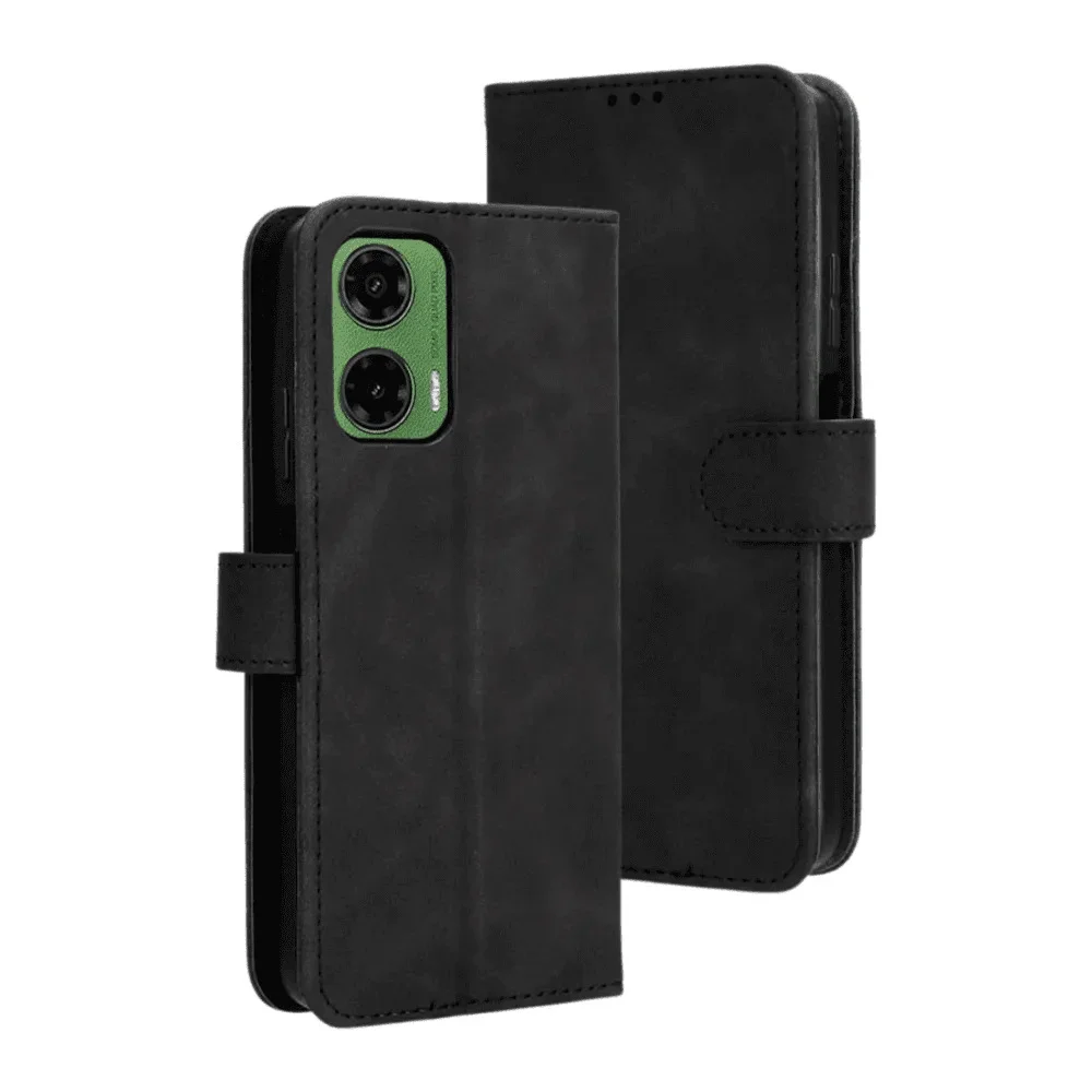 Imagem 2 de 5 do produto Capa Carteira Estojo Flip Para Moto G35 + Película Privativa Fosca 9d
