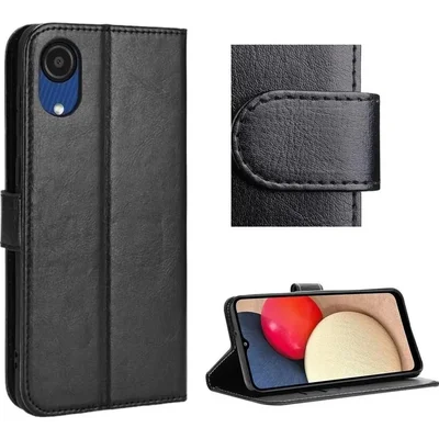 Capa Carteira Estojo Flip Para Samsung Galaxy A03 Core Preto