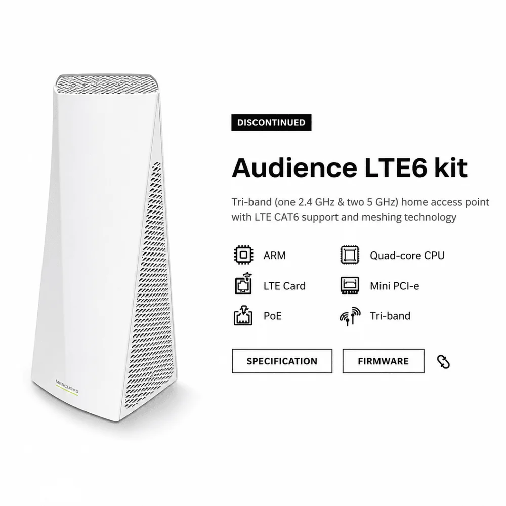 Imagem 5 de 5 do produto Roteador Mikrotik Audience Lte6 Wi-fi Mesh Tri-band 4g Lte Gigabit