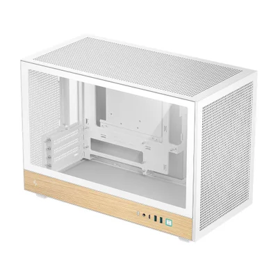 Gabinete Gamer Deepcool Ch260 Wood Micro-atx Sem Fans Branco