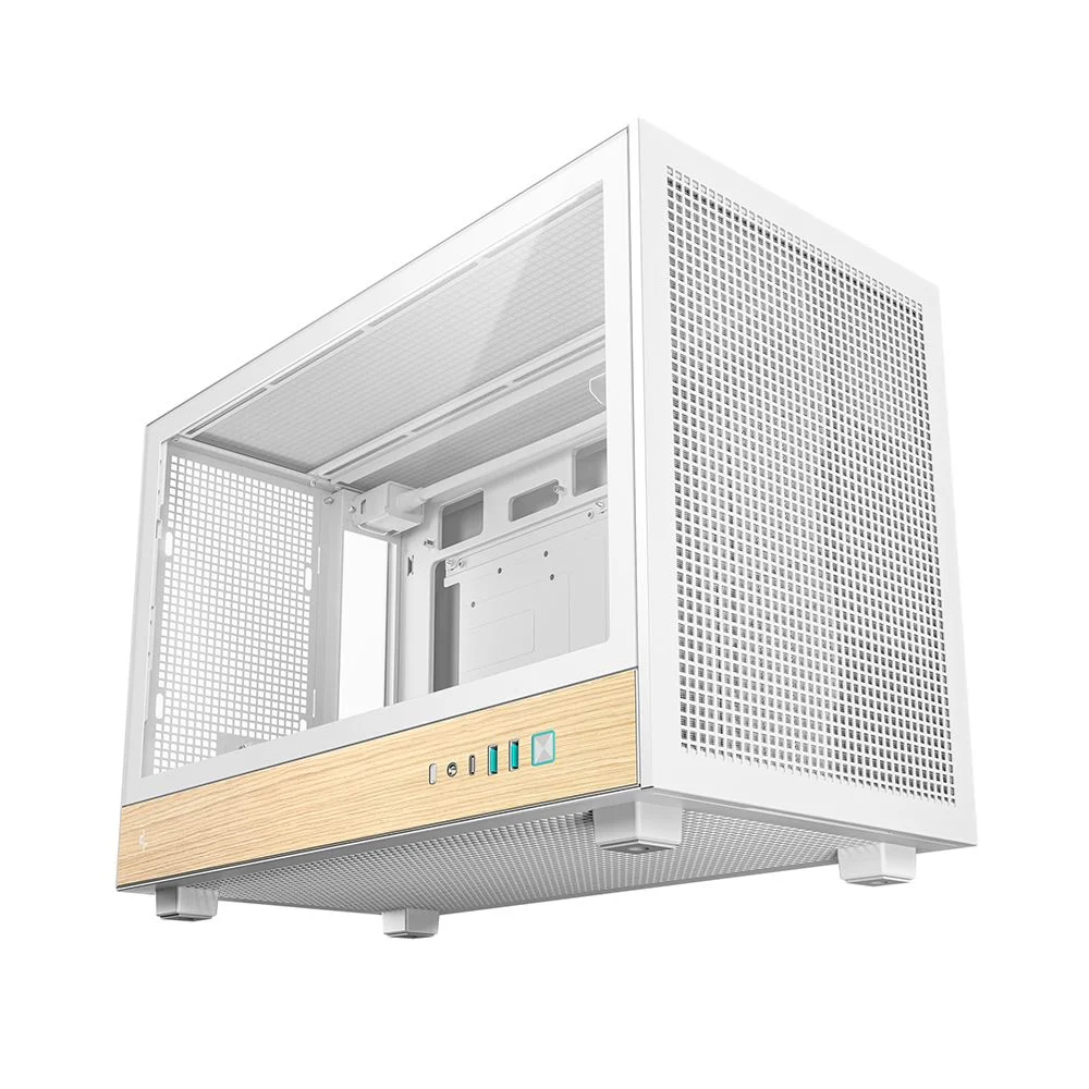 Imagem 5 de 5 do produto Gabinete Gamer Deepcool Ch260 Wood Micro-atx Sem Fans Branco
