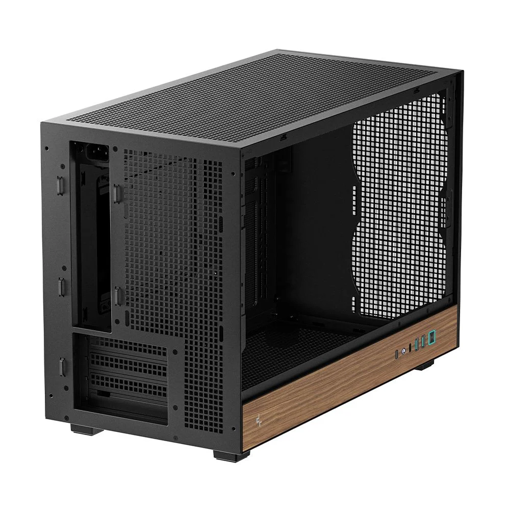 Imagem 3 de 5 do produto Gabinete Gamer Deepcool Ch260 Wood Micro-atx Sem Fans Preto