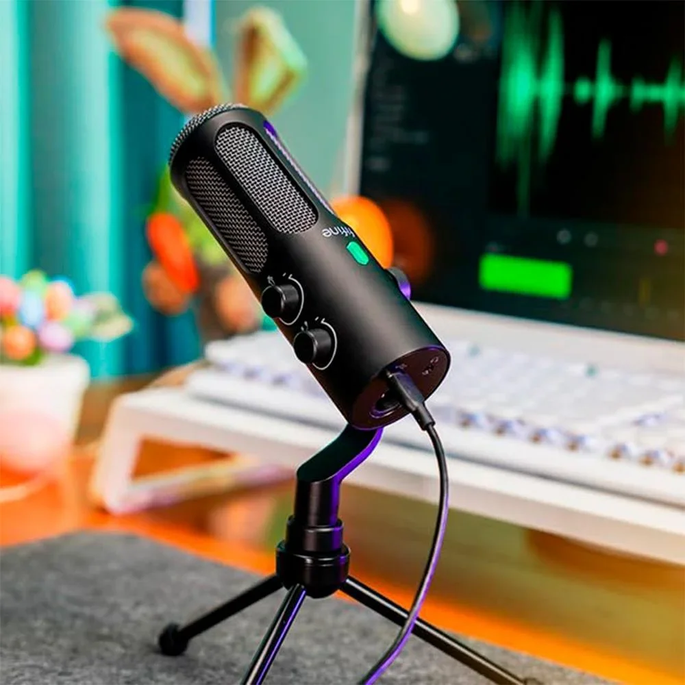 Imagem 4 de 4 do produto Microfone Gamer Dinâmico Fifine Tank3 Usb/xlr – Preto