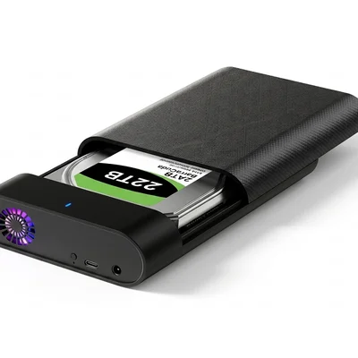 Case Externo P/ Hd/ssd 3.5" 2.5" Sata Usb 3.0 Com Cooler