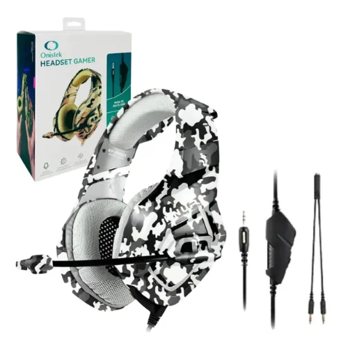 Imagem 1 de 4 do produto Fone Ouvido Headset Gamer Knup Camuflado = Onikuma Cor: Cinza