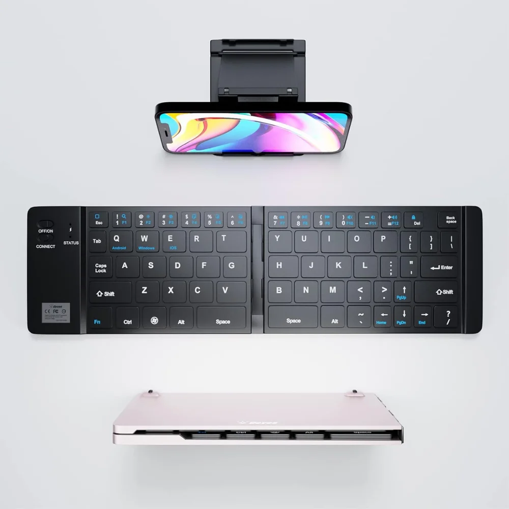 Imagem 4 de 4 do produto Mini Teclado Sem Fio Bluetooth Universal Dobrável Portátil