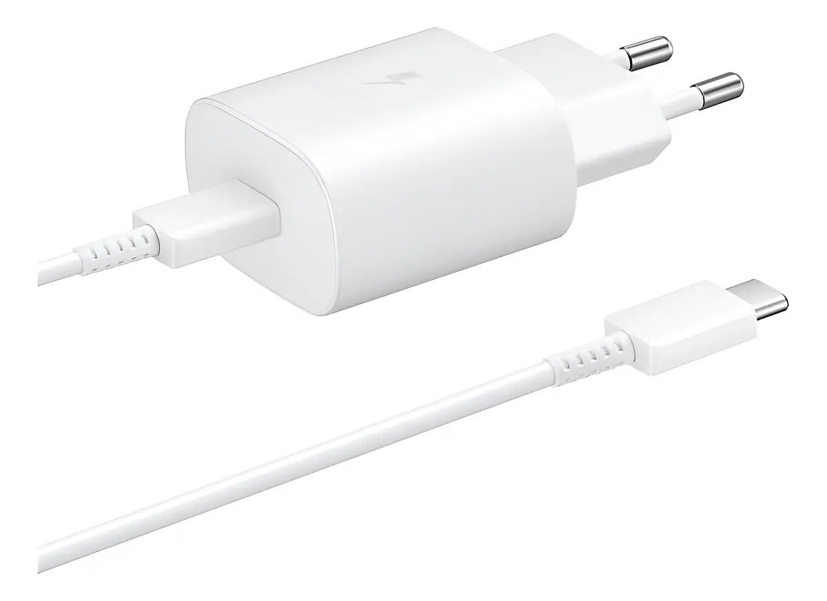 Carregador Turbo Samsung 25w Super Fast Charging Com Cabo Usb-c (tipo-c) Anatel Com Garantia De 6 Meses