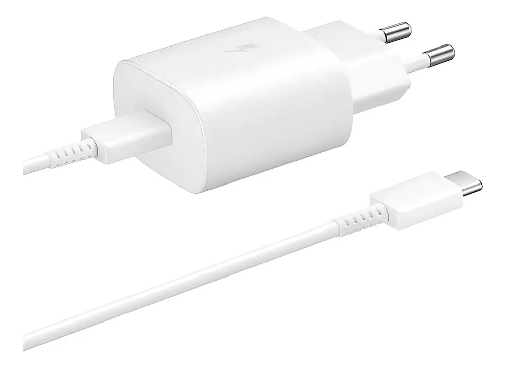 Imagem 1 de 5 do produto Carregador Turbo Samsung 25w Super Fast Charging Com Cabo Usb-c (tipo-c) Anatel Com Garantia De 6 Meses