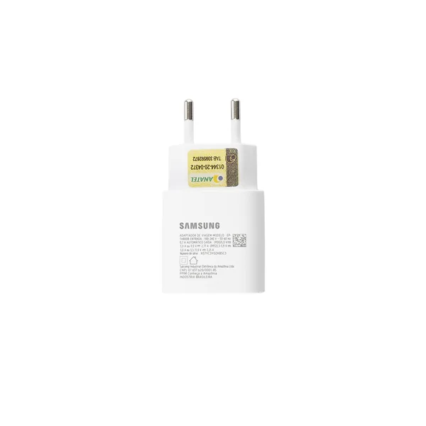 Imagem 3 de 5 do produto Carregador Turbo Samsung 25w Super Fast Charging Com Cabo Usb-c (tipo-c) Anatel Com Garantia De 6 Meses