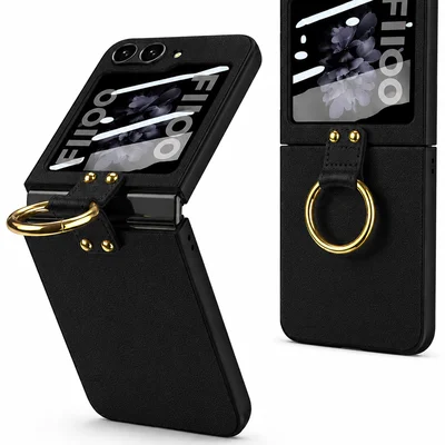 Capa Capinha Couro Sintético Com Suporte De Anel Samsung