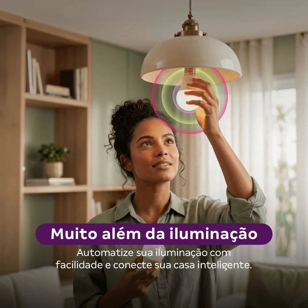 Imagem 2 de 5 do produto Lâmpada Inteligente LED Wi-fi Elw 1001 Intelbras