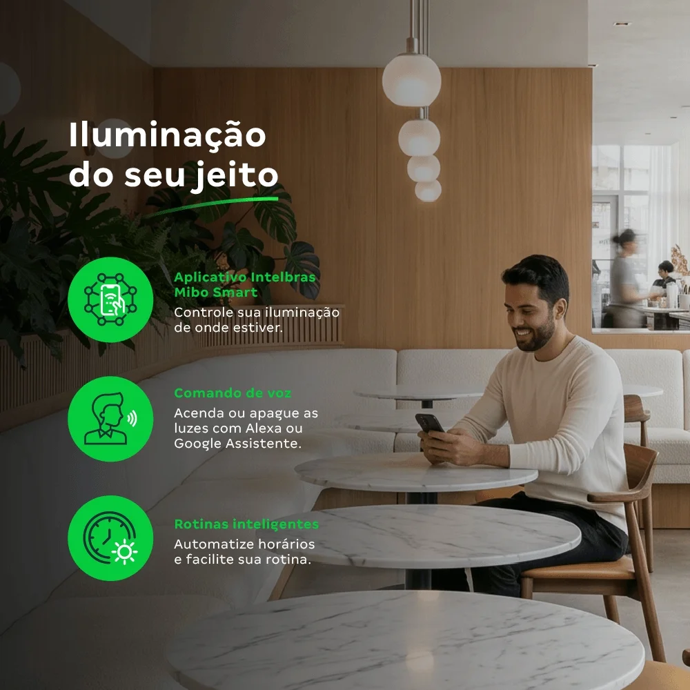 Imagem 5 de 5 do produto Lâmpada Inteligente LED Wi-fi Elw 1001 Intelbras