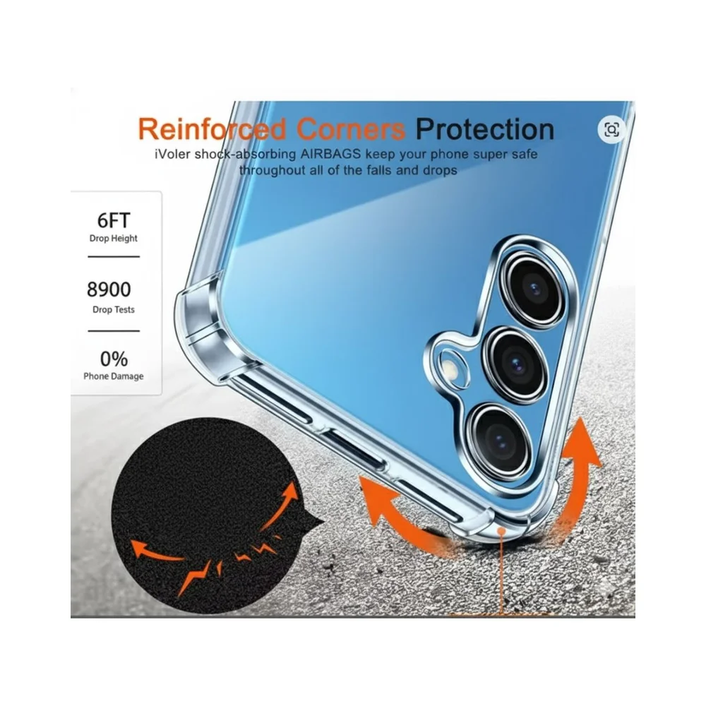 Imagem 3 de 5 do produto Capa Case Capinha Antishock Para Moto G06 Tpu Transparente