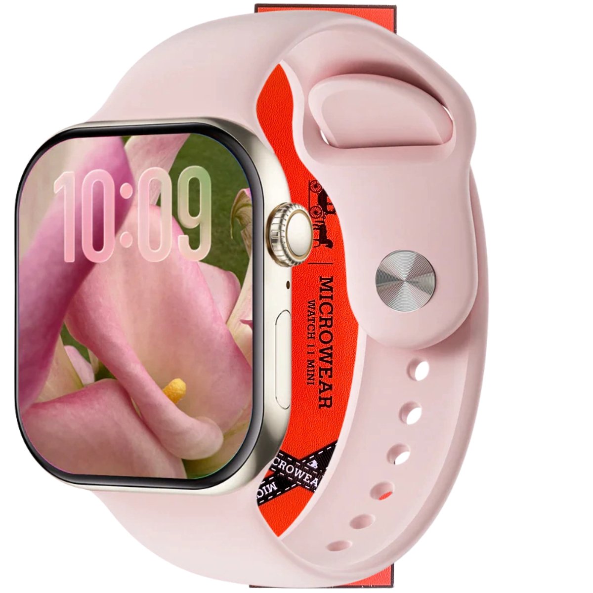 Relógio Smartwatch W11 Mini 42mm AmoLED Gps Nfc Whatsap Série 11 Chatgpt Lançamento Rosa
