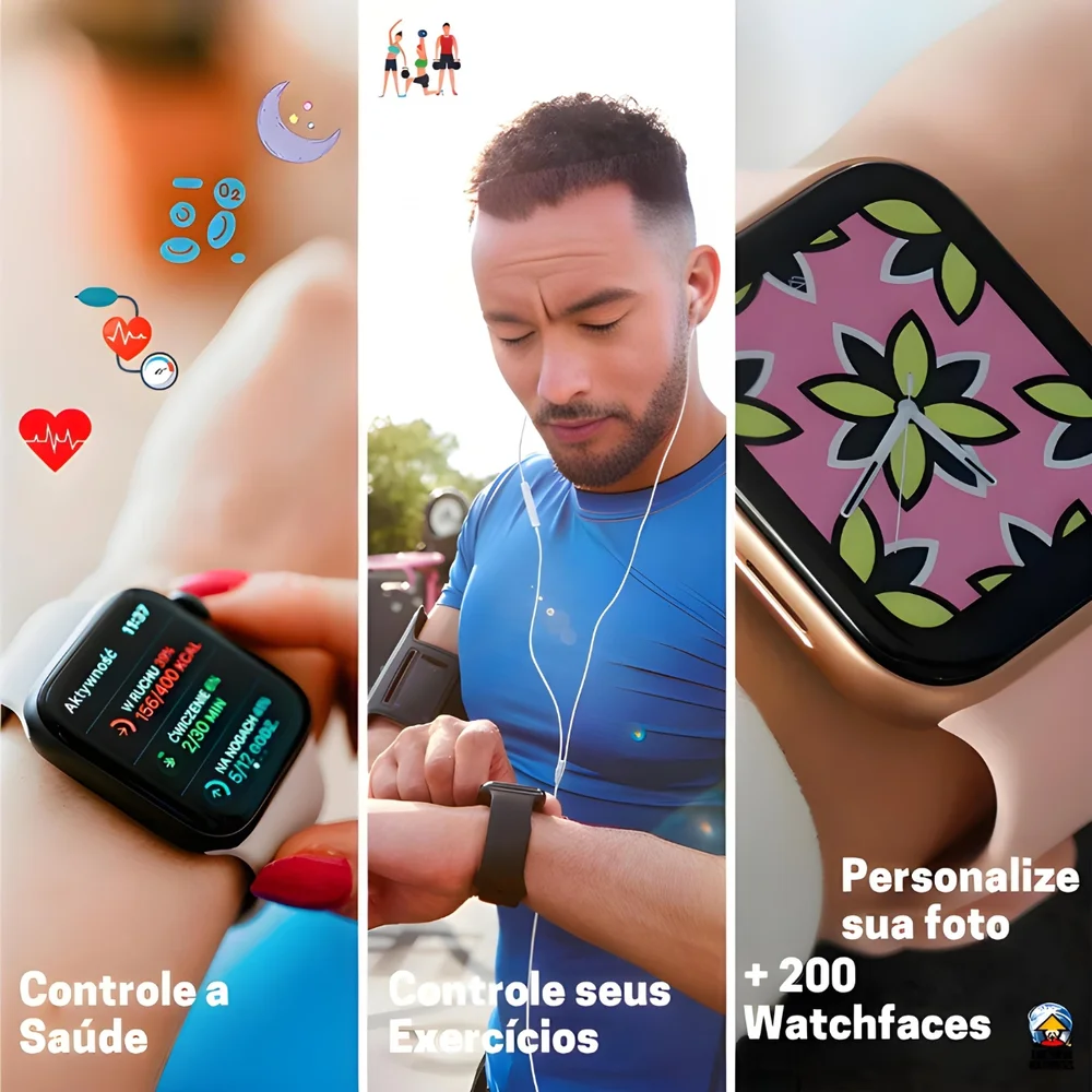 Imagem 5 de 5 do produto Relógio Smartwatch W11 Mini 42mm AmoLED Gps Nfc Whatsap Série 11 Chatgpt Lançamento Preto