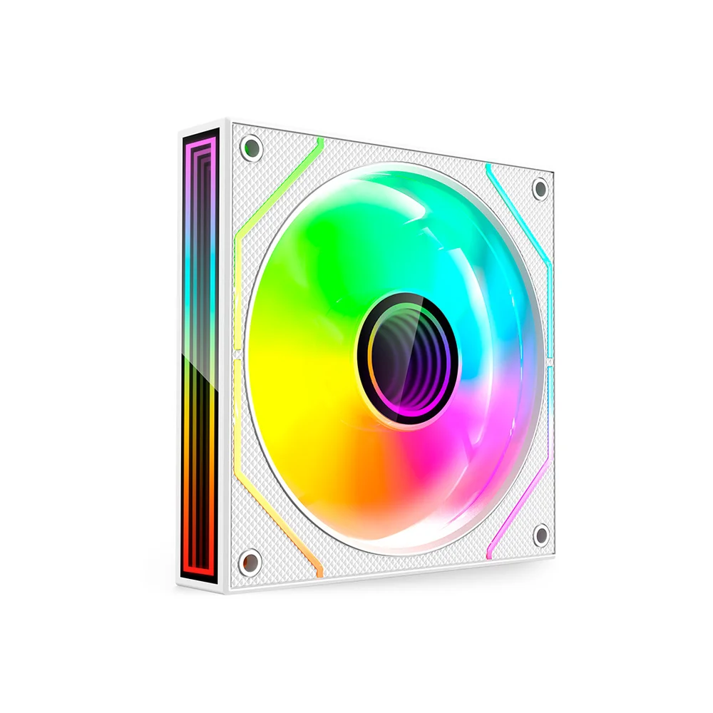 Imagem 3 de 4 do produto Cooler Fan RGB C3tech F9-l330whRGB, Conector ARGB 4 Pinos, LED, 120x120x25 Mm, Branco
